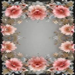 transparent flower border