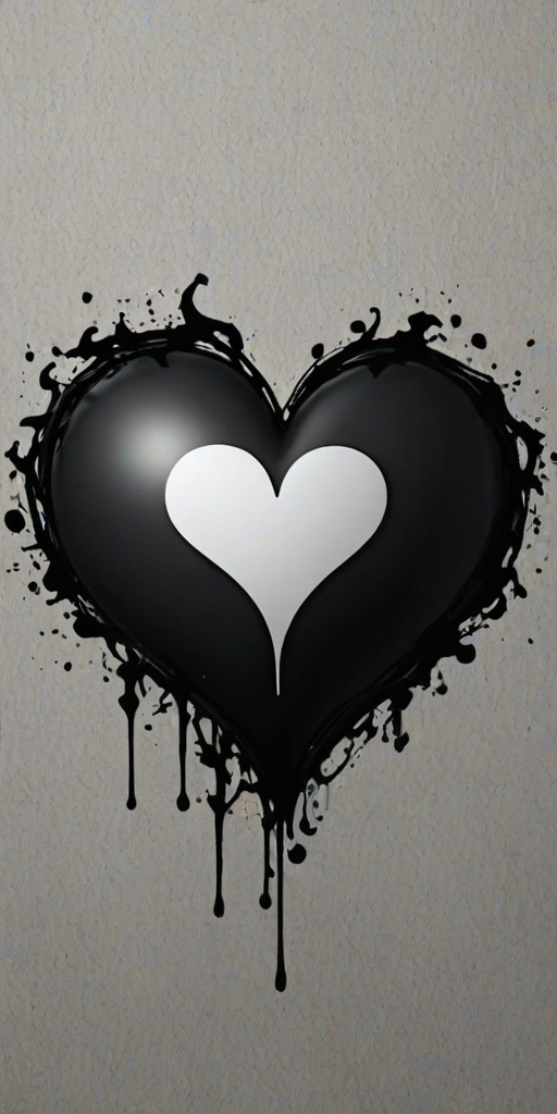 wallpaper black heart