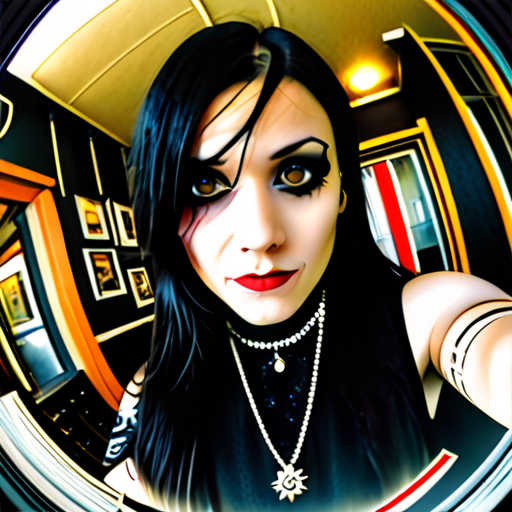 goth in fisheye camera