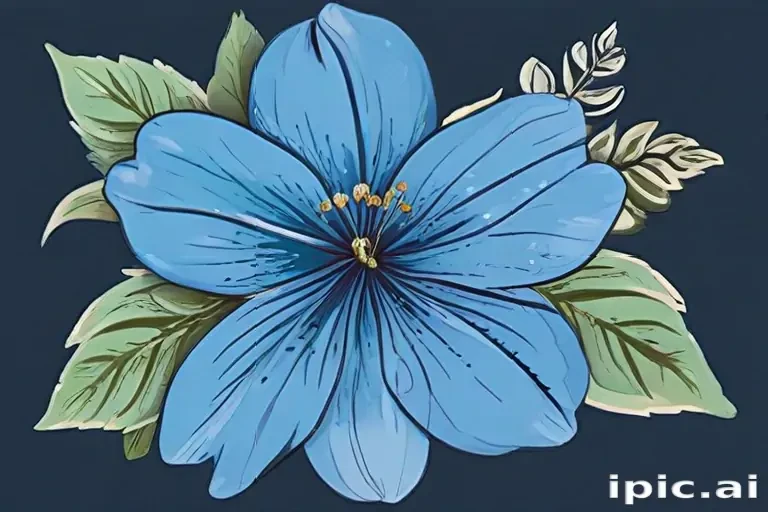 blue flower clip art