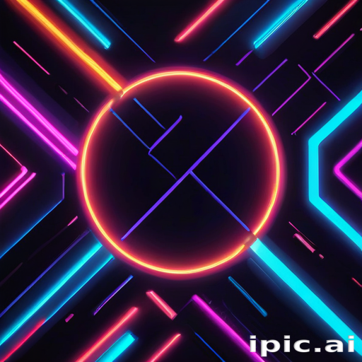 Vibrant Neon Lights Creating a Futuristic Abstract Geometric Design