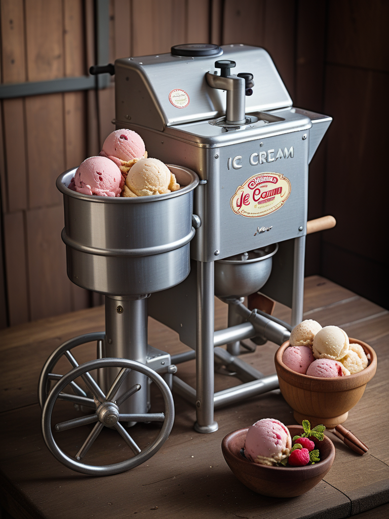 old fashion ice cream maker