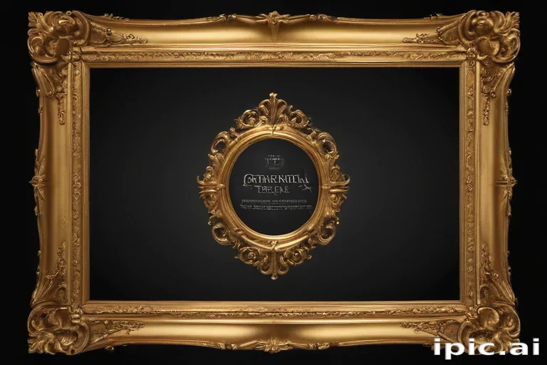 gold frame transparent