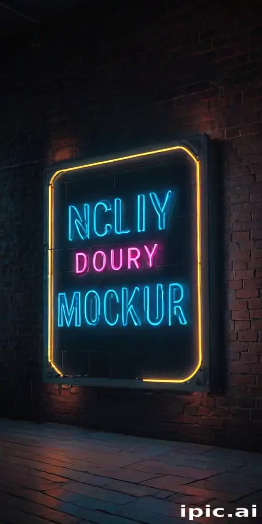 neon sign mockup