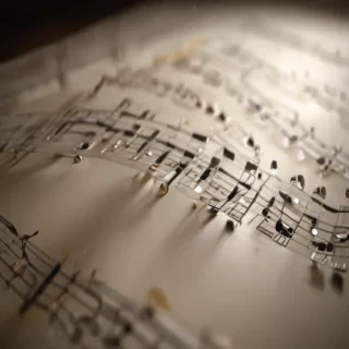 transparent music notes