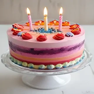transparent birthday cake