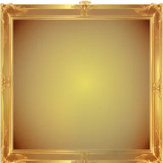 golden frame png transparent