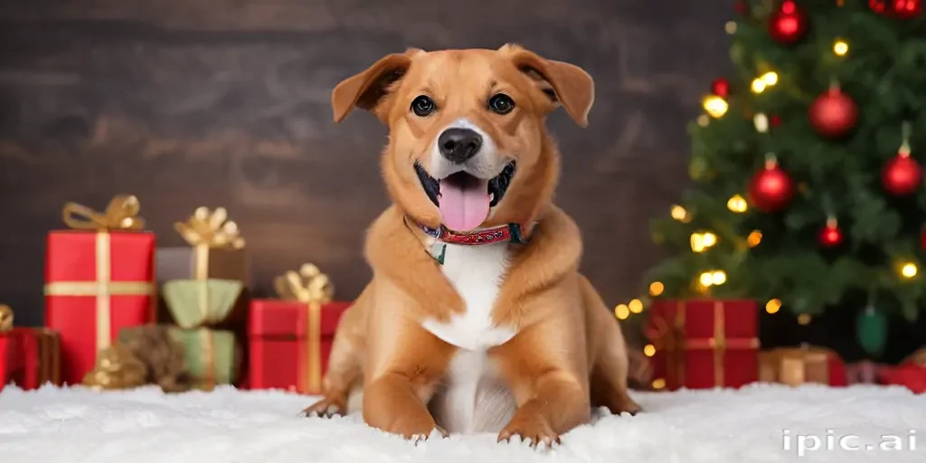 christmas dog background