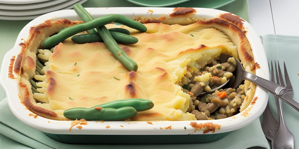 shepherd's pie with green beans