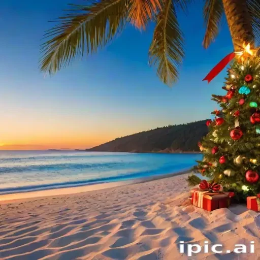 christmas beach wallpaper