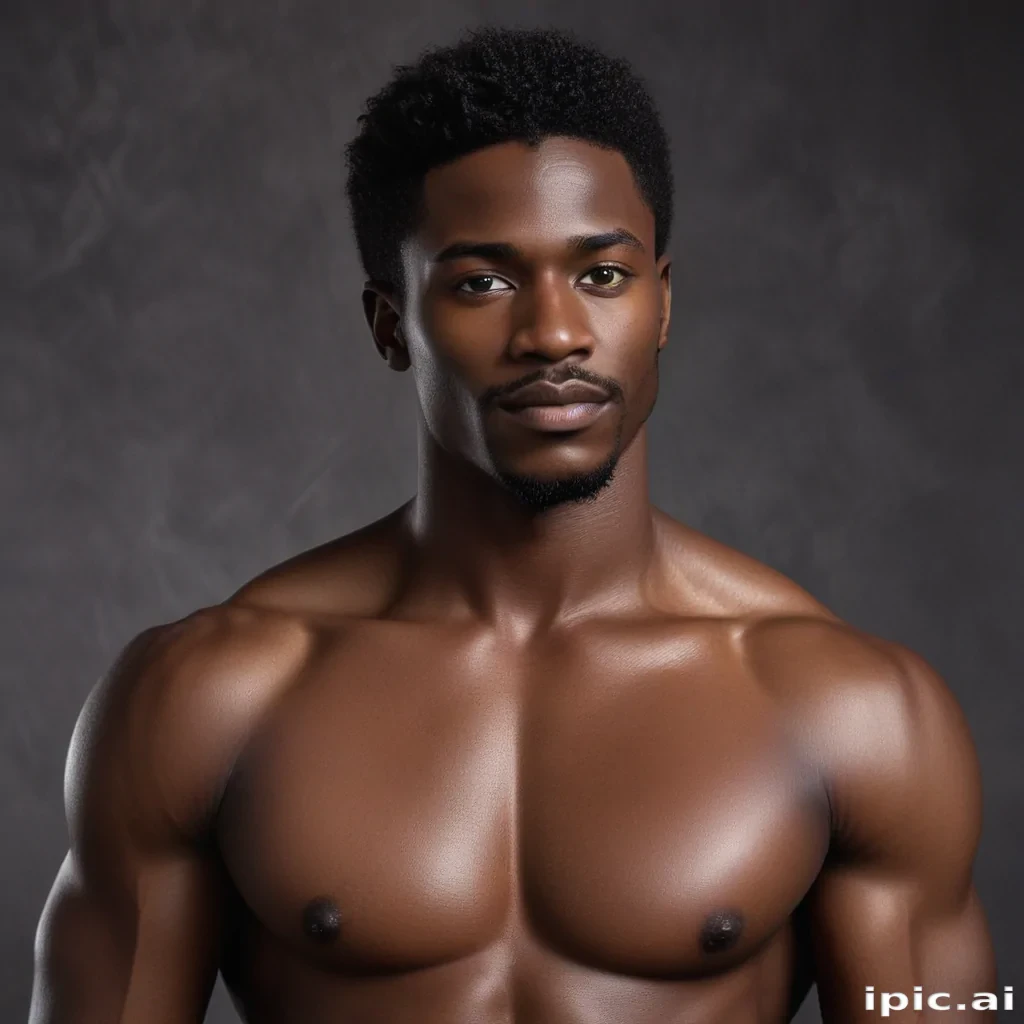 black shirtless man