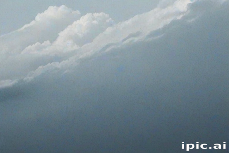 Majestic White Clouds Floating Gently Against a Soft Gray Sky