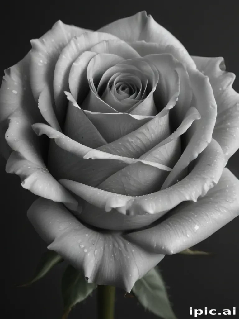 rose with black and white background
