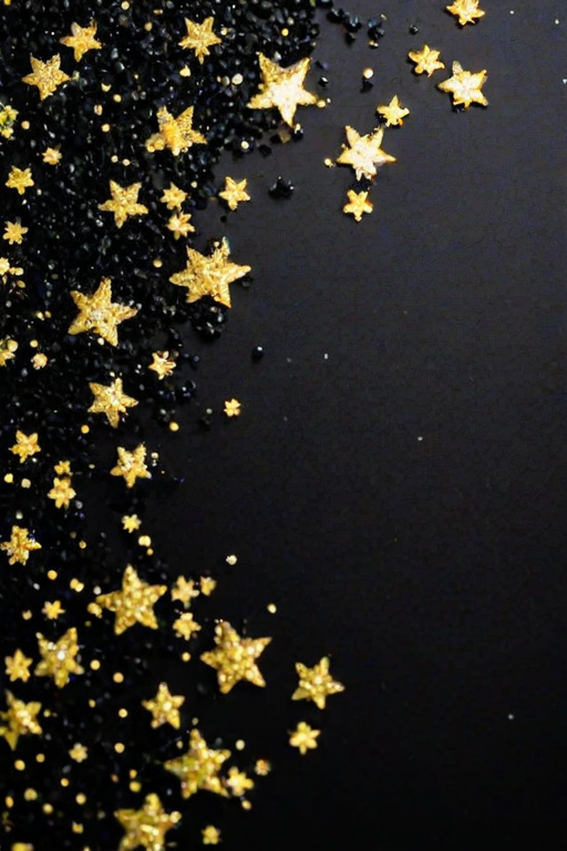 black background with glitter