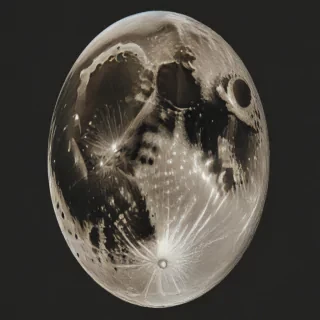 drawing of the moon