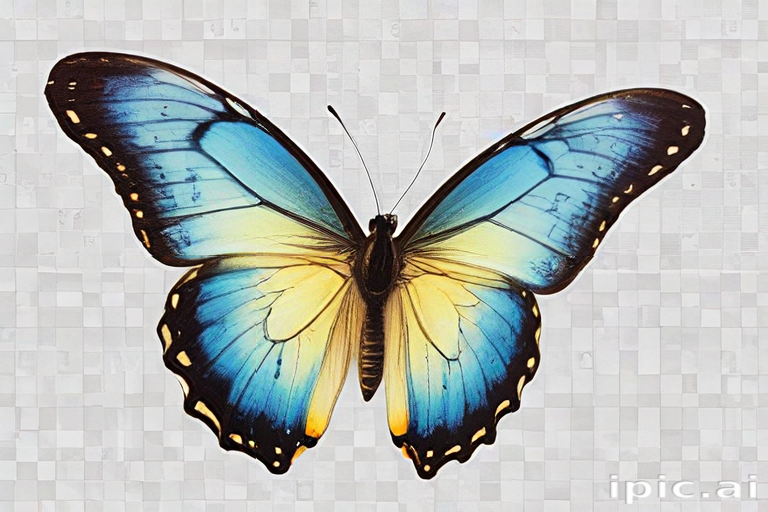 Vibrant Blue Butterfly Displaying Stunning Colors Against a Textured ...