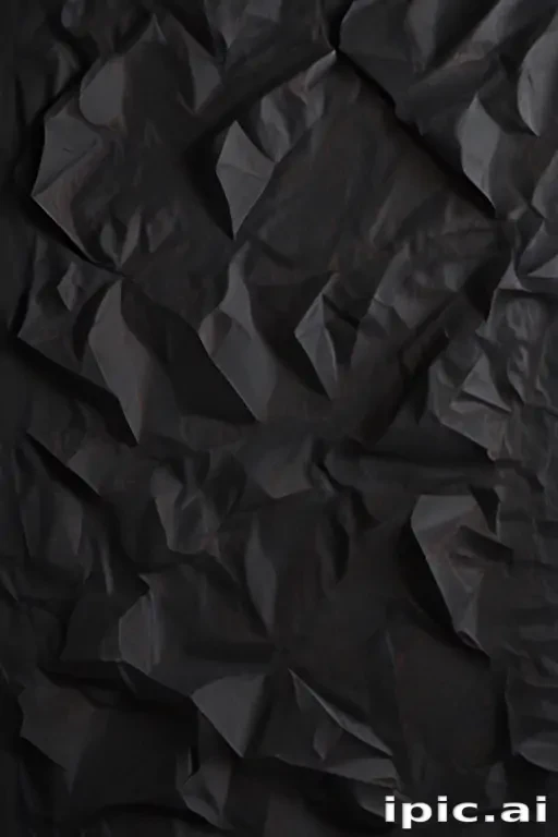 crinkled black paper