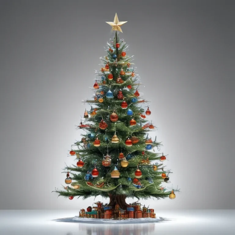 Beautifully Decorated Christmas Tree with Colorful Ornaments and ...