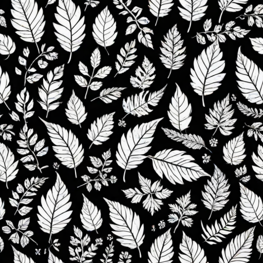 black and white clipart leaf
