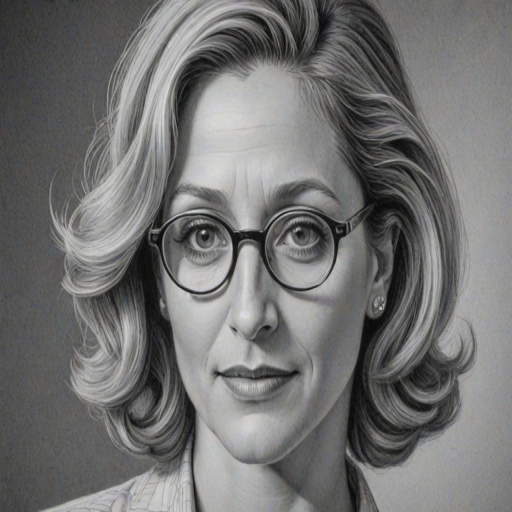Beauteous Edie Falco, pencil sketch, portrait of Enchanting woman 1937s in glasses, hair style beatnik, outline, clear lines, fine lines, 8k