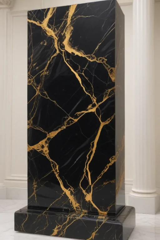 black and gold marble