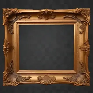 golden frame png transparent