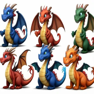 cartoon dragons