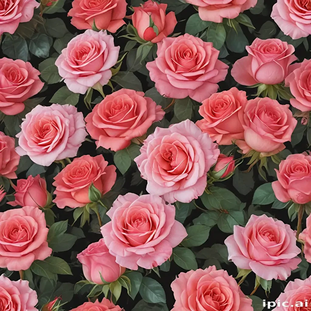 roses in background