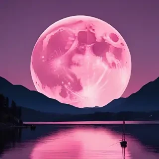 pink moon wallpaper
