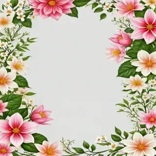 transparent flower border