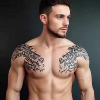 male rib tattoos
