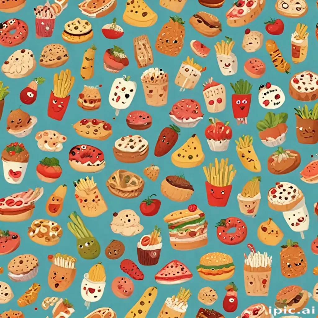 animated food