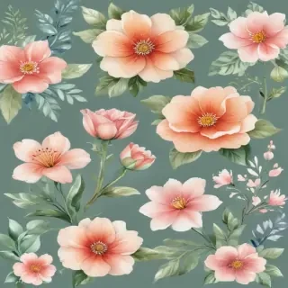 watercolor flowers clipart