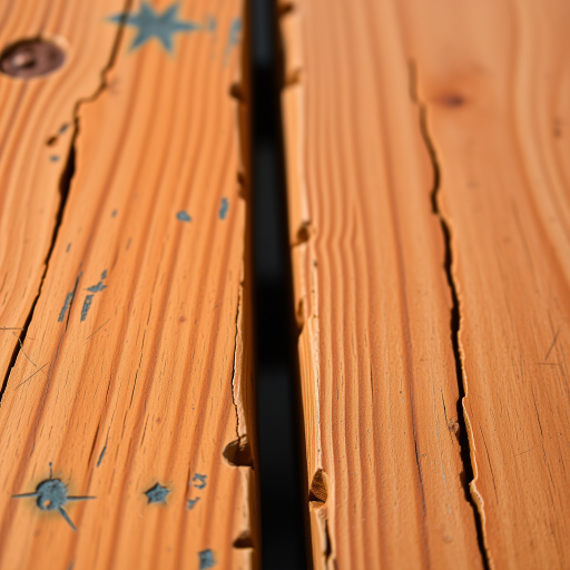 Create an image of a textured orange wooden plank with visible grain and scratches, captured with a Canon EOS 5D Mark IV, 50mm lens, f/2.8 aperture, ISO 100, in natural light to enhance depth and detail.