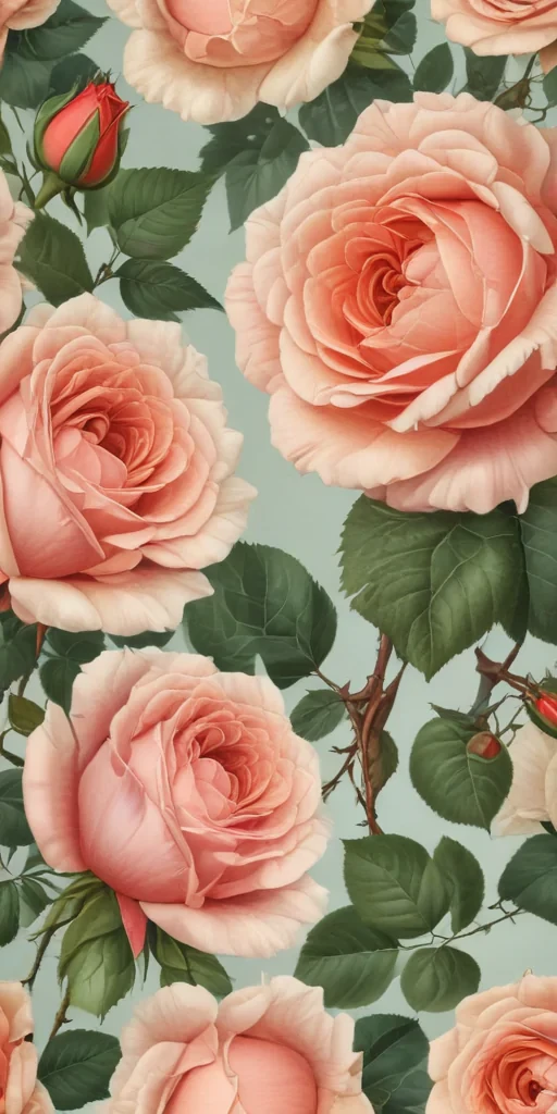 vintage rose illustration