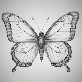 outline drawing of a butterfly