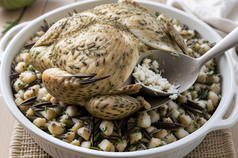 wild rice stuffing for cornish hens