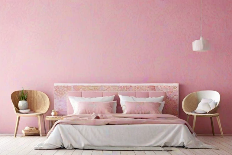 pink wall paper