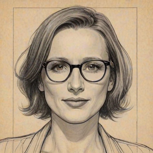 Radiant Shawnee Smith, pencil sketch, portrait of Superb woman 1930s in glasses, hair style beatnik, outline, clear lines, fine lines, 8k