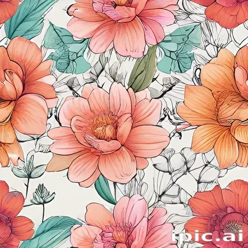 color drawing flowers