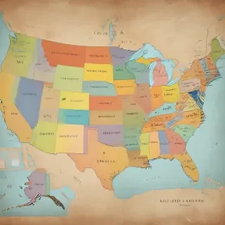 map of the us states