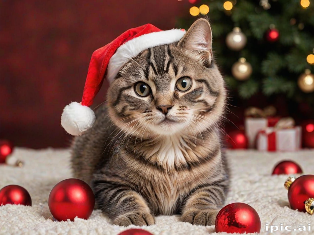 cat christmas background