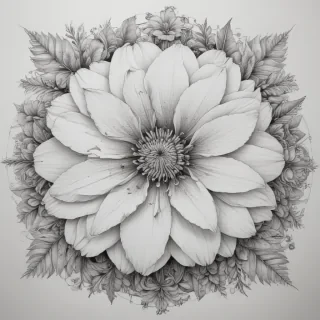 flower drawing for coloring