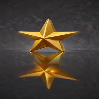 transparent gold star
