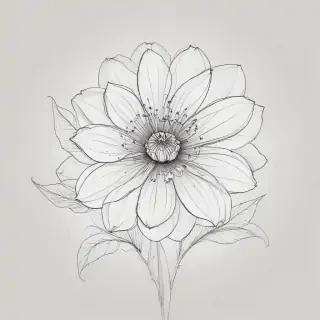 flower line art
