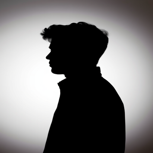 Create a high-contrast silhouette image against a light background, using a Canon EOS 5D Mark IV with a 50mm f/1.8 lens, aperture set to f/2.8, ISO 100, and a shutter speed of 1/200s, with a soft focus effect for artistic enhancement.