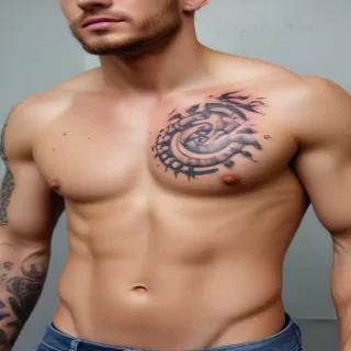 male rib tattoos