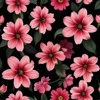flower black background