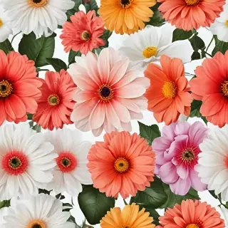 flowers with white background