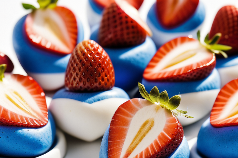 red white and blue strawberries
